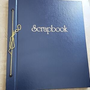 1960's NWOT Large Hardcover Scrapbook with Gold Cord Tie Binding